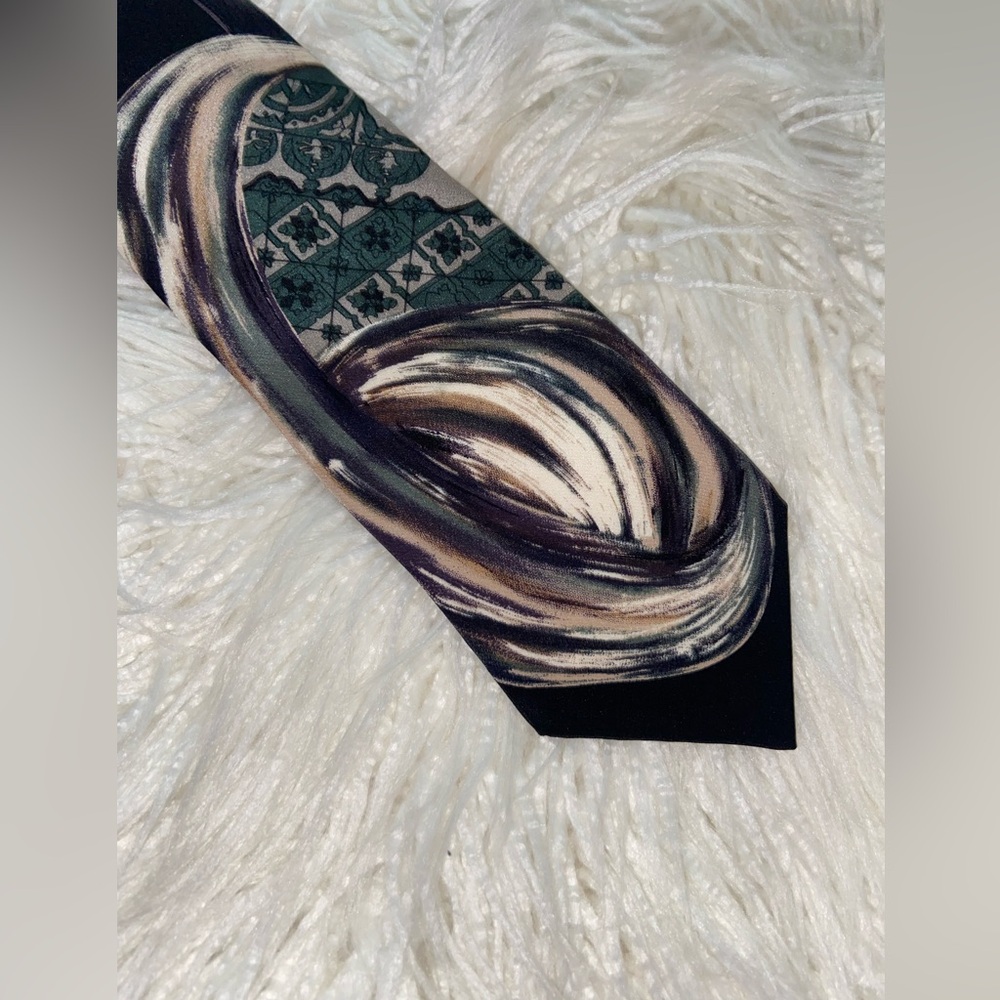 Sophisticated Black and Brown Paisley Men's Tie